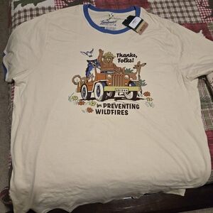 Cream Smokey Bear Graphic T-Shirt